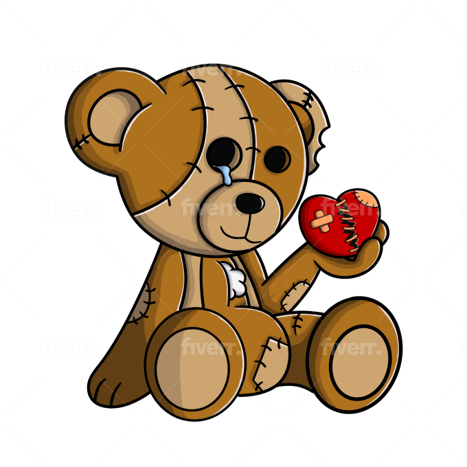 Cute evil teddy bear outlet